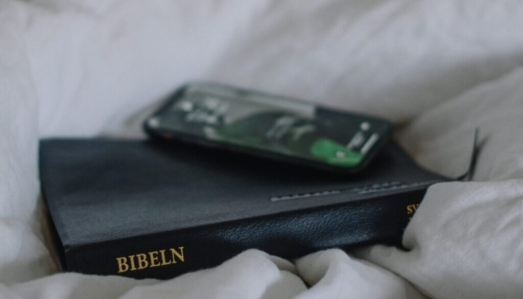 bible on white cloth