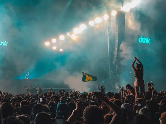 people in front of stage