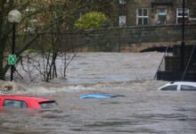 car on body of water