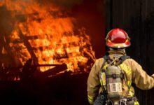 fireman looking at fire