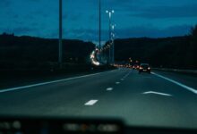 cars on road during night time