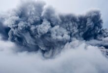 landscape photography of smoke