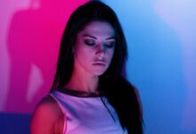 woman in whte crop top