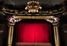 red curtain stage