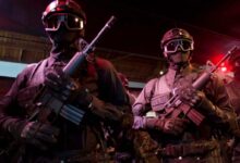 men with assault rifles