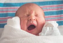 baby yawning