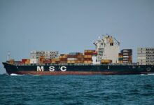 M S C cargo ship sailing