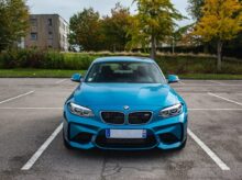 blue BMW vehicle