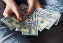 fan of 100 U.S. dollar banknotes