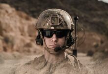 man in brown helmet and brown jacket