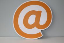white and orange letter b logo