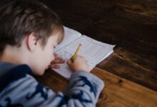 boy writing