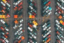 assorted-color vehicles