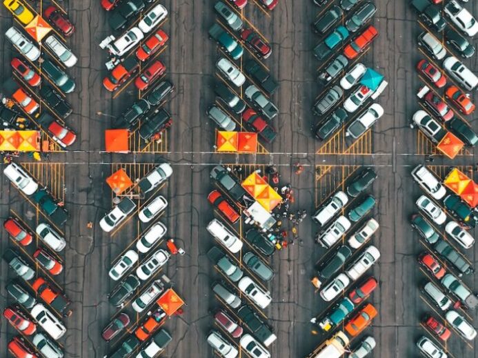 assorted-color vehicles