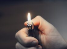 person holding black lighter
