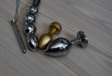 silver and gold beaded necklace