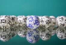 white and blue round ornament