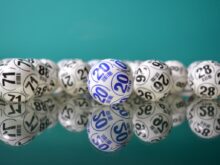 white and blue round ornament