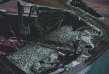 A Broken Windshield of a Car