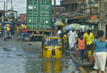 Lagos Street at high tide