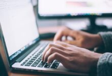 person using MacBook Pro