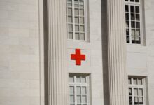 red cross on white concrete building