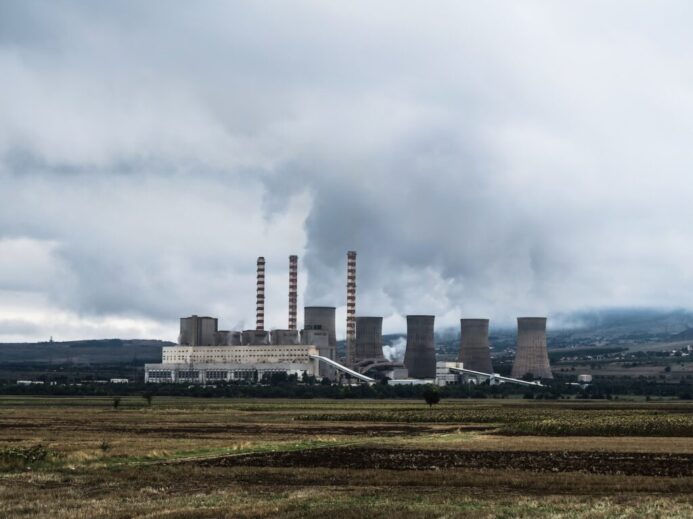 industrial power plant skyline