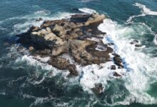 brown rock formation on sea during daytime