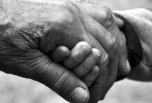 old age, youth, hand
