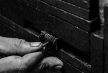 person picking lock