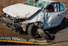 car accident, damage, crash