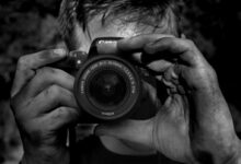 man taking photo
