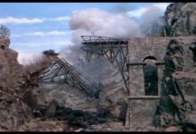 Explosion of the bridge in 'For Whom The Bell Tolls'