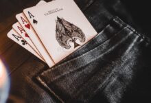 playing cards on the pocket