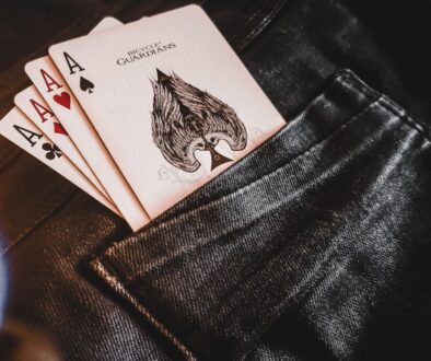 playing cards on the pocket