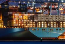 a large cargo ship in a large body of water