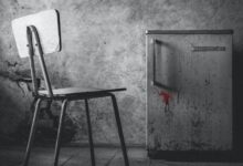 Blood on a Freezer in Abandoned House