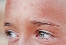 person's eyes looking on left side