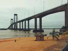 gray concrete bridge scenery
