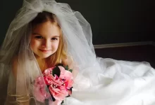 wedding dress, child, girl