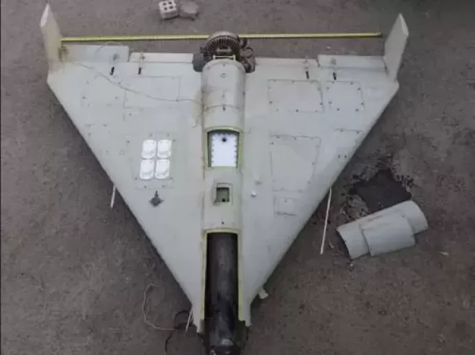 Shahed 131 - Recovered fuselage front view