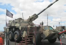 G6-45 155mm Self-Propelled Gun Howitzer at Ysterplaat Airshow, Cape Town