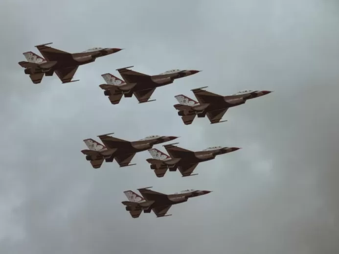 six fighter jets
