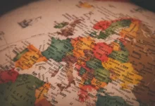 white red and green map