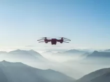 turned-on drone