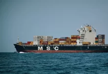 M S C cargo ship sailing