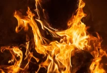 fire in close up photography