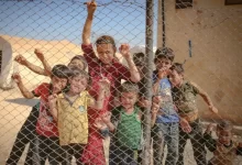 Kids Behind a Chain Link Fence