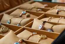 a box filled with lots of different types of rings