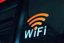 a close up of the wifi logo on the side of a bus